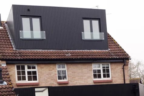 Contemporary clad dormer loft conversion